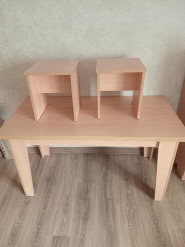 ağcaqayın: Mətbəx üçün, İşlənmiş, Açılmayan, Dördbucaq masa, 2 stul — 3