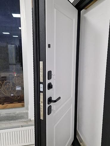 isdenmis ev esyalari: Zirehli giriş qapısı - Rəng və dizayn: Ağ dekor panel, minimalist — 4