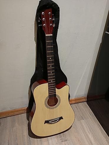 gitara akustik: Akkustik gitara dəsti - Korpus: dreadnought forması, açıq ağ rəngli — 1