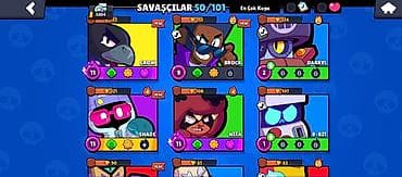 xbox gamepad: Brawl Stars oyun hesabı - Kupa: 5304 - Savaşçılar: 50/101 açıq - — 3