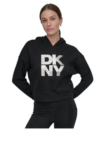 женские свитшоты с принтом: Толстовка, DKNY, M, цвет - Черный — 1