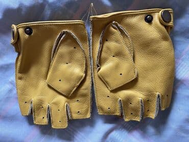 İdman qidaları: Məhsul: “MOUNTAIN” yarım barmaqlı dəri əlcəklər - Material: qalın — 2