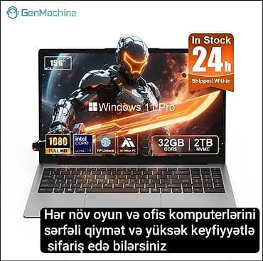notebook satisi: Noutbuk – oyun və ofis üçün güclü performans - Ekran: 15.6" Full HD — 1