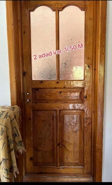 Mebel və qapılar satılır: - Şüşəli ağac qapı: Təbii ağacdan, üst