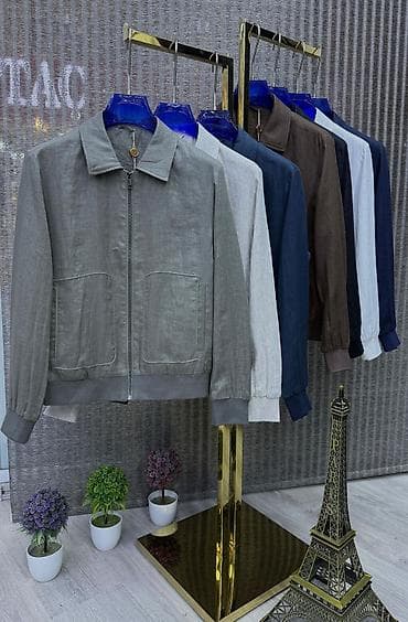 Şəxsi əşyalar: Kişi üçün nazik yaylıq kurtka – fermuarlı, klassik yaxalı model — 2