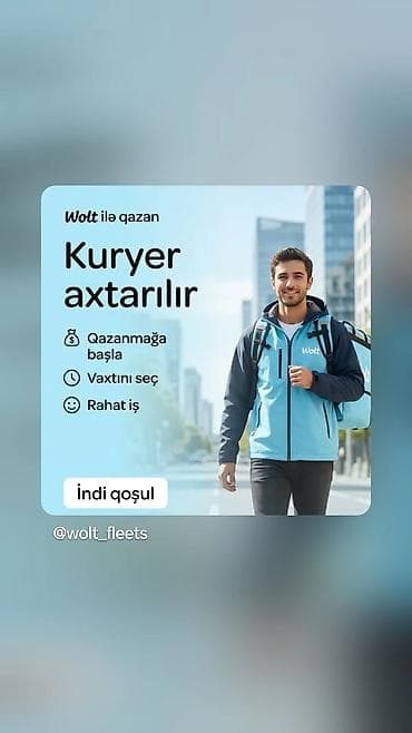 volt kuryer: Sürücü-kuryer tələb olunur, Şəxsi nəqliyyat vasitəsi ilə, Gündəlik ödəniş, Təcrübəsiz — 1