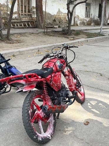 питбайк в баку: Kustom boyama ilə fərqləndirilmiş şəhər motosikleti - Rəng: qırmızı — 2