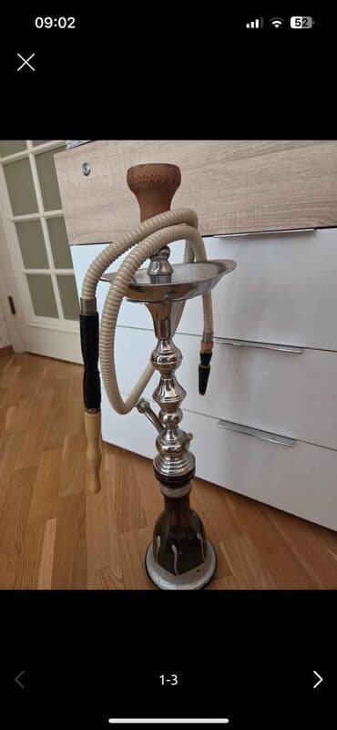 elektron qelyan gence: Metall gövdəli klassik nargilə - Materiallar: paslanmayan polad/metal — 1