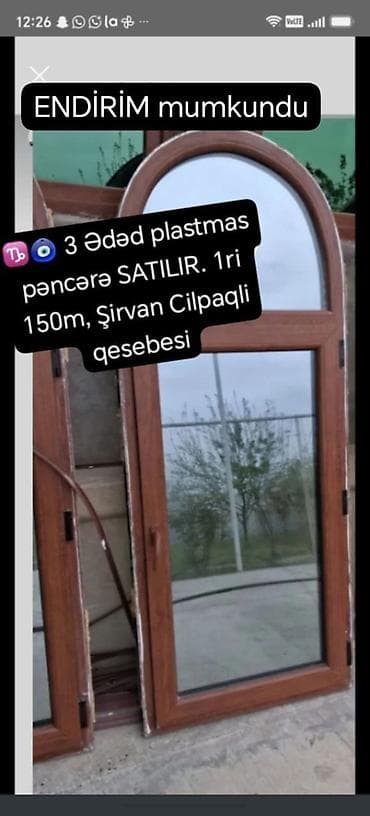 qapi demir qapi seyf qapi: 3 ədəd plastik pəncərə satılır. Hər biri 150 AZN. Şirvan — 2