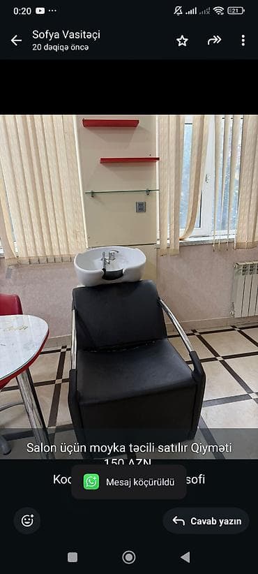 Saş yuyulması kreslosu lalafo.az -da Saş yuyulması kreslosu