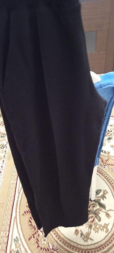 nike şalvar: Qara şalvar - Klassik dizayn, düz kəsim - Qalın, yumşaq parça — 1