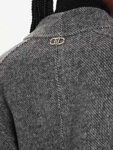 пальто зимнее: Пальто, Liu Jo, L, цвет - Серый — 8