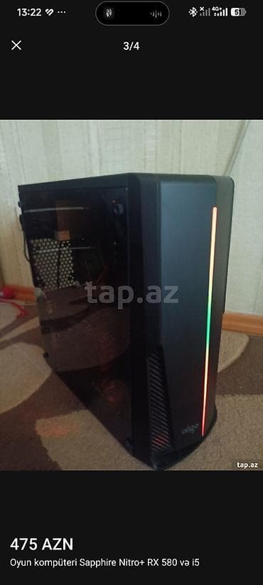 klaviatura mouse: Full Gaming Set – Sapphire Nitro+ RX 580 & i5 — 7