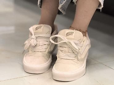 toy geyimi: Vans Bej rəngli unisex idman ayaqqabısı - Stil: klassik skate/sneaker — 2