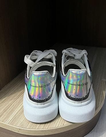 Ayaqqabılar: Orijınal Alexander McQueen Ağ rəngli uniseks krossovkalar - — 3