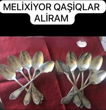 Məlixor (melchior) qaşıqlar alınır. - Material: melxior ərintisi -