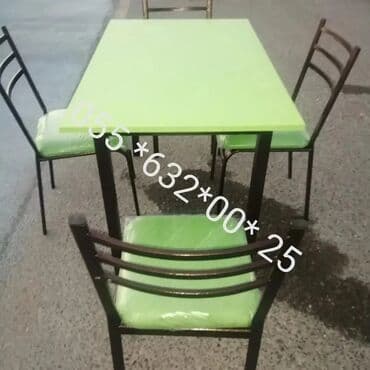 bağça üçün: Mətbəx üçün, Yeni, Açılmayan, Dördbucaq masa, 4 stul — 15