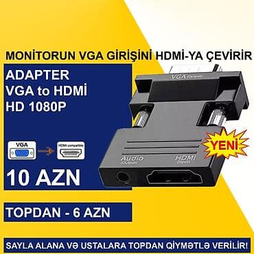 VGA Adapterlər SAYLA ALANA VƏ USTALARA TOPDAN QİYMƏTLƏ VERİLİR! ⭐VGA — 5