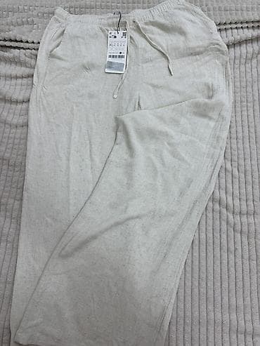 stradivarius xs: Şalvar, Stradivarius, XL, rəng - Bej — 3