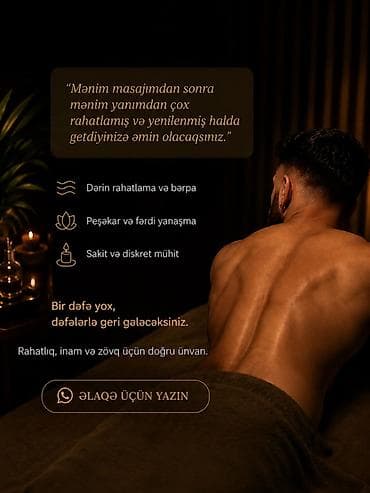 https:promo.bizon.az: Relaks masaj, Kişilər üçün, Evə gəlməklə — 1