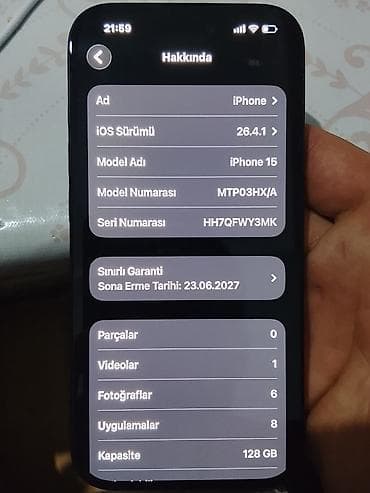 kamera video: IPhone 15, 128 GB, Qara, Zəmanət — 3
