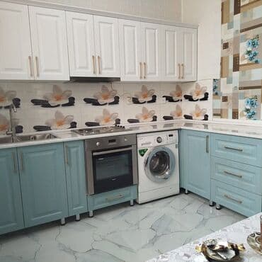 rengli metbex mebelleri: Sifarişlə mətbəx dəsti, Özü çəkən petlələr, MDF, Kredit yoxdur, Pulsuz çatdırılma — 1