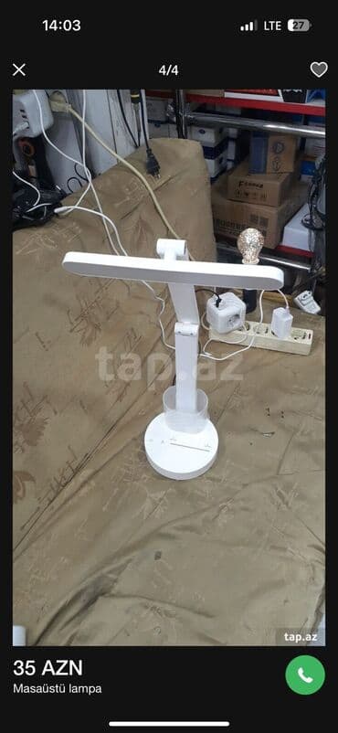 Məişət kimyəvi maddələri: Stol üstü lampa,Lidan, Stolun kənarina rahat şəkilda bağlanir, Rangi — 6