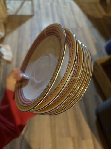 qab setkası: Fincanlar, rəng - Ağ, 6 ədədli dəst — 4