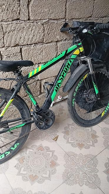 velolar: AKSPORT dağ velosipedi - Rəng: qara-yaşıl-sarı dizayn - Çərçivə — 1