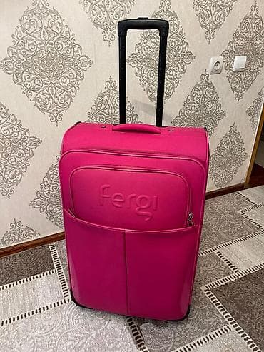 Velosiped aksesuarları: Fergi brendinin iri ölçülü səyahət çamadanı - Rəng: parlaq çəhrayı - — 3