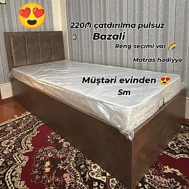 Yeni, Təknəfərlik çarpayı, Bazalı, Matras ilə, Siyirməsiz