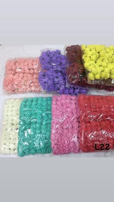 dekor suni guller: Süni pion gülləri – L9 - Rənglər: krem, ağ, açıq-sarı, tünd — 5