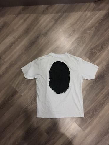 maykalar: A Bathing Ape (BAPE) futbolka - Rəng: ağ - Ön və arxa hissədə iri — 2
