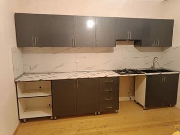 2ci əl kuxna mebelləri: Sifarişlə mətbəx dəsti, Özü çəkən petlələr, Mat laminat, Kredit yoxdur, Ödənişli çatdırılma — 2