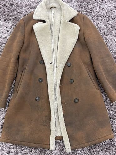 çoban paltarı: Palto, Stradivarius, M, rəng - Qəhvəyi — 1