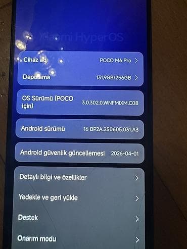 smart android box: Poco M6 Pro 4G, rəng - Qara, Barmaq izi — 6