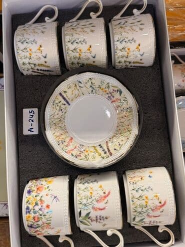 набор художника: Чайный набор, цвет - Белый, Фарфор, 6 персон — 7