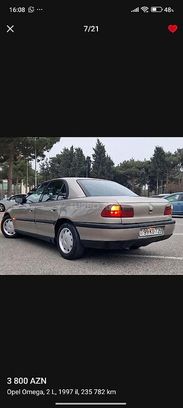 kask satış: Opel Omega: 2 l | 1996 il 4190000 km Sedan — 4