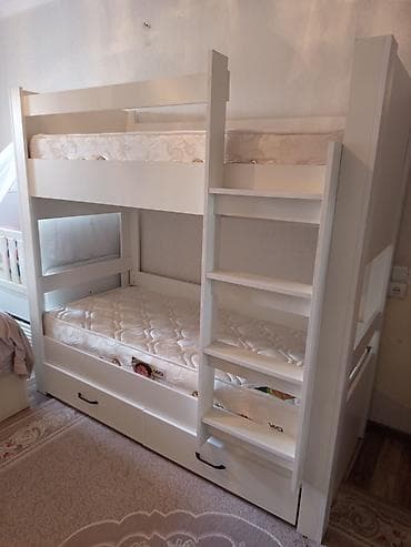 detski mebel: Oğlan və qız üçün, Yeni, Çarpayı, Matras ilə, Siyirməli, Laminat — 1