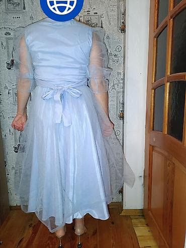 ted baker: Mavi rəngli zərif şifon/tyul paltar - Brend: Esset (etiketdə — 2