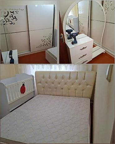 İkinəfərlik çarpayı, Dolab, Termo, 2 tumba, İşlənmiş — 1