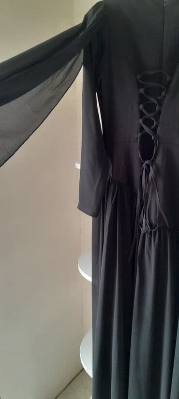 вечерняя платье новая: Qara rəngli zərif gecə/libas - Dizayn: Beli vurğulayan, alt hissədə — 5