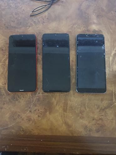 iphone x plus: Satılır: 3 ədəd smartfon dəsti 1) Xiaomi Redmi (qırmızı/oranj arxa — 2