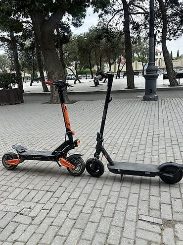 samokat: Elektrik skuter - Şəhərdaxili sürüş üçün yığıla bilən konstruksiya - — 3