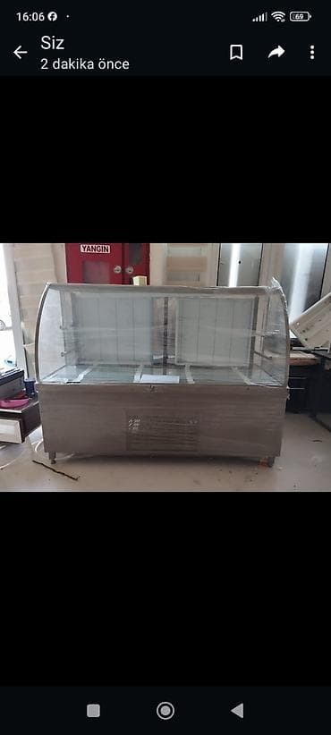 Soyuducu vitrinləri: Vitrin soyuducu təzədi işlənməyib içinin işığıda var — 1