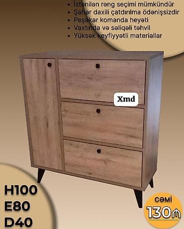 hermes tekstil: Mebel: Komod (çeşidli modellər) Ölçülər: H100 x E80 x D40 sm — 1