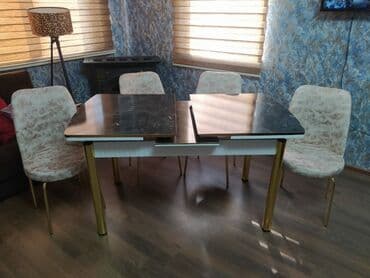yigilib acilan stollar: Mətbəx üçün, Yeni, Açılan, Dördbucaq masa, 4 stul — 14