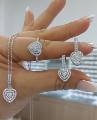 minali silver: Ürək gümüş dəst 925 prob gümüşlər "vi̇p gümüş nk" da gümüş dəst - — 1