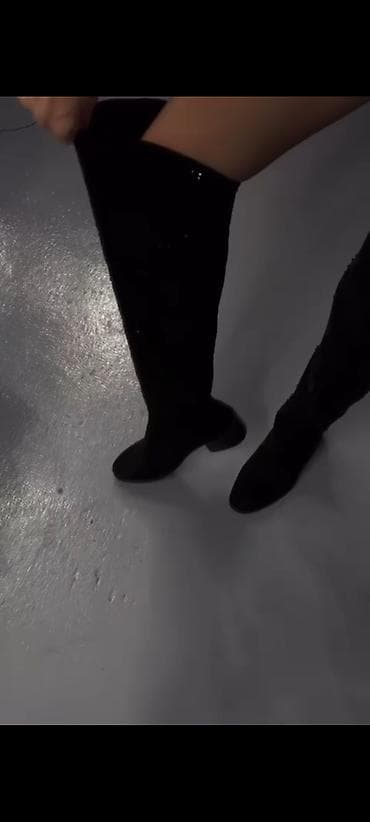 herbi geyimi: Qadın çəkməsi – dizüstü, qara rəng hediyye alinib ölçü 39 tezedir - — 3