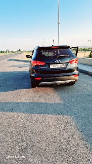 led işıqlar: Hyundai Santa Fe – qara rəngli, şəhər və uzun yola uyğun komfortlu — 5